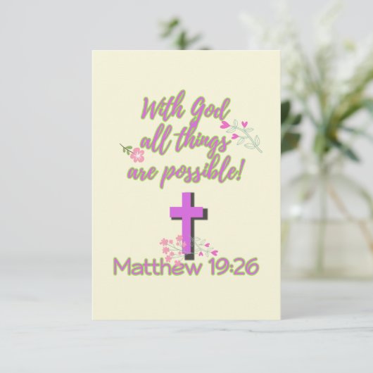 Invitation Avec Dieu, tout est possible (Debout devant)