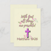 Invitation Avec Dieu, tout est possible (Devant / Derrière)