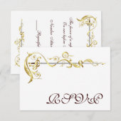 Invitation avec épée et ruban à motif de défilemen (Devant / Derrière)