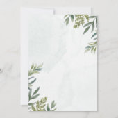 invitation avec feuilles et plantes vertes élégant (Dos)