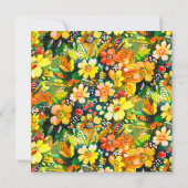 Invitation avec fleurs heureuses et abeille (Dos)