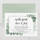 Invitation Avec grand amour et joie, Dîner de répétition Mari (Devant / Derrière)