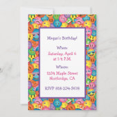 Invitation avec impression d'emoji mignon (Devant)