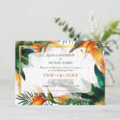 Invitation Avec la photo Birds of Paradise Bliss (Debout devant)