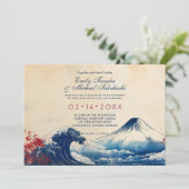 Invitation Avec la photo Japonesque Harmonie avec Fuji (Debout devant)