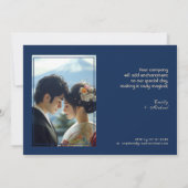 Invitation Avec la photo Japonesque Harmonie avec Fuji (Dos)