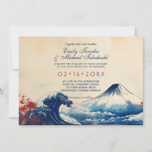 Invitation Avec la photo Japonesque Harmonie avec Fuji