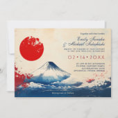 Invitation Avec la photo Japonesque Harmonie avec Fuji (Devant)