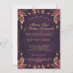 Invitation Avec la photo Radiant Vows : Le Royal Blossom