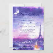 Invitation Avec le poème Amour Éternel à la Parisienne (Devant)