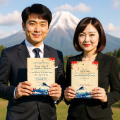 Invitation Avec le texte à l'arrière Harmonie japonaise avec