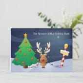 Invitation avec l'invitation de Noël Tree (Debout devant)