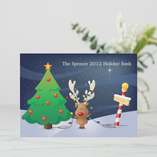 Invitation avec l'invitation de Noël Tree (Debout devant)