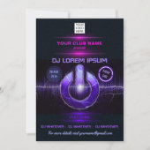 Invitation avec logo pour soirée DJ musique et dan (Devant)