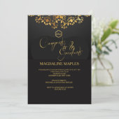 Invitation avec Marquee Dorée (Debout devant)