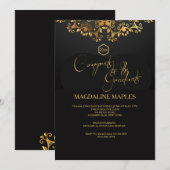 Invitation avec Marquee Dorée (Devant / Derrière)