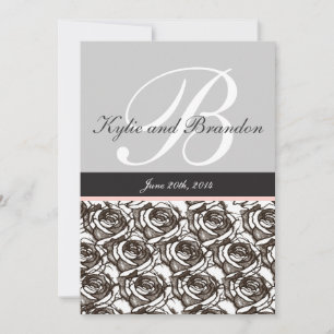 Invitation avec monogramme lettre B