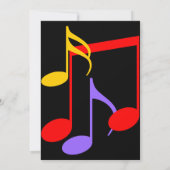 Invitation avec notes de musique d'anniversaire (Dos)