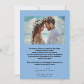 Invitation Avec photo, fleurs bleues de pré (Dos)