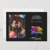 Invitation 🌈 Avec photo Technicolor Love (Dos)