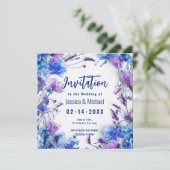 Invitation 💍 Avec poème Fleurs de Cornouailles et Lavande El (Debout devant)
