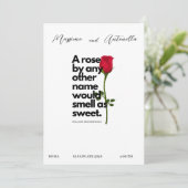 INVITATION AVEC POÉSIE DE WILLIAM SHAKESPEARE (Debout devant)