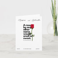 INVITATION AVEC POÉSIE DE WILLIAM SHAKESPEARE