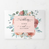 Invitation avec RSVP Ethereal Blush Peach Mariage (Page de couverture)