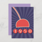 Invitation avec un 1950 inspo-vintage (Devant / Derrière)