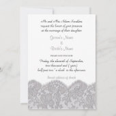 Invitation avec un beau design de dentelle (Dos)
