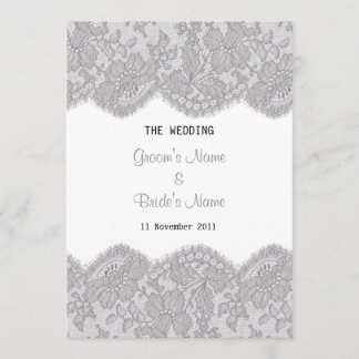 Invitation avec un beau design de dentelle