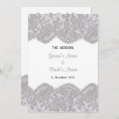 Invitation avec un beau design en dentelle (Devant / Derrière)