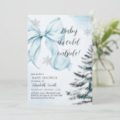 invitation avec un thème de Noël et de flocon de n (Debout devant)