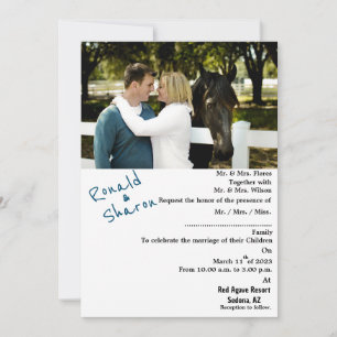 Invitation Avec une photo