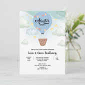 Invitation aventure aquarelle attend le baby shower (Debout devant)