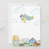 Invitation Aventure Attend Aviator Aviator Baby shower d'avio (Dos)