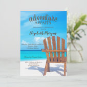 Invitation Aventure Attend Chaise de Plage Fête de Retraite (Debout devant)