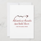 Invitation Aventure attend la douche nuptiale ajouter nom flè (Dos)