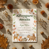 Invitation Aventure Attend le Baby shower des animaux des boi