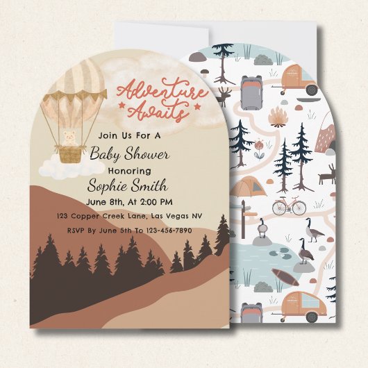 Invitation Aventure Attend, Oh Garçon, Earth Tone Mountain