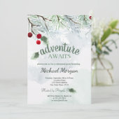 Invitation Aventure Attend Pine Tree Branch Retraite de neige (Debout devant)
