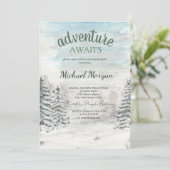 Invitation Aventure Attente Retraite de neige forestière (Debout devant)