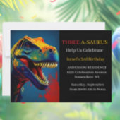 Invitation Aventure au pays du dinosaure bleu