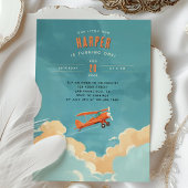 Invitation Aventure Await - Avion volant premier anniversaire