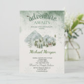 Invitation Aventure Await Pine Tree Forest Retraite verte (Debout devant)