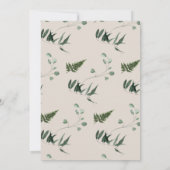 Invitation Aventure Baby shower Neutre des animaux des bois (Dos)