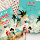 Invitation Aventure balnéaire Mermaides & Pirates Anniversair