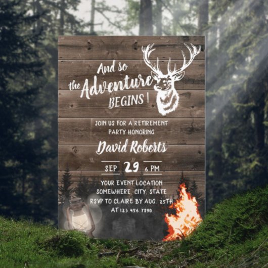 Invitation Aventure Bonfire & Lantern Chasse Retraite