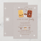 Invitation Aventure Camping | Baby shower rustique (Devant / Derrière)