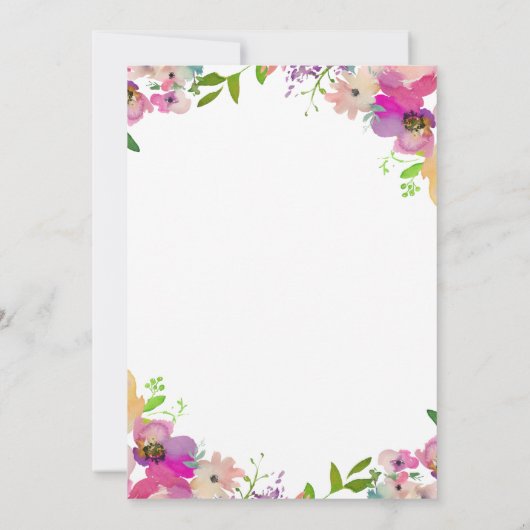 Invitation Aventure commence Gold Script Floral Graduation (Dos)